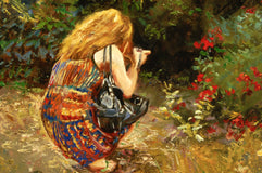 Original art for sale at UGallery.com | Eye of the Beholder by Onelio Marrero | $725 | oil painting | 12' h x 16' w | thumbnail 4