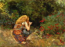 Original art for sale at UGallery.com | Eye of the Beholder by Onelio Marrero | $725 | oil painting | 12' h x 16' w | thumbnail 1