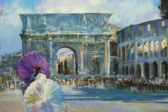 Original art for sale at UGallery.com | Fa Caldo by Onelio Marrero | $1,150 | oil painting | 18' h x 24' w | thumbnail 4
