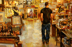 Original art for sale at UGallery.com | Finds and Replicas by Onelio Marrero | $725 | oil painting | 12' h x 16' w | thumbnail 4