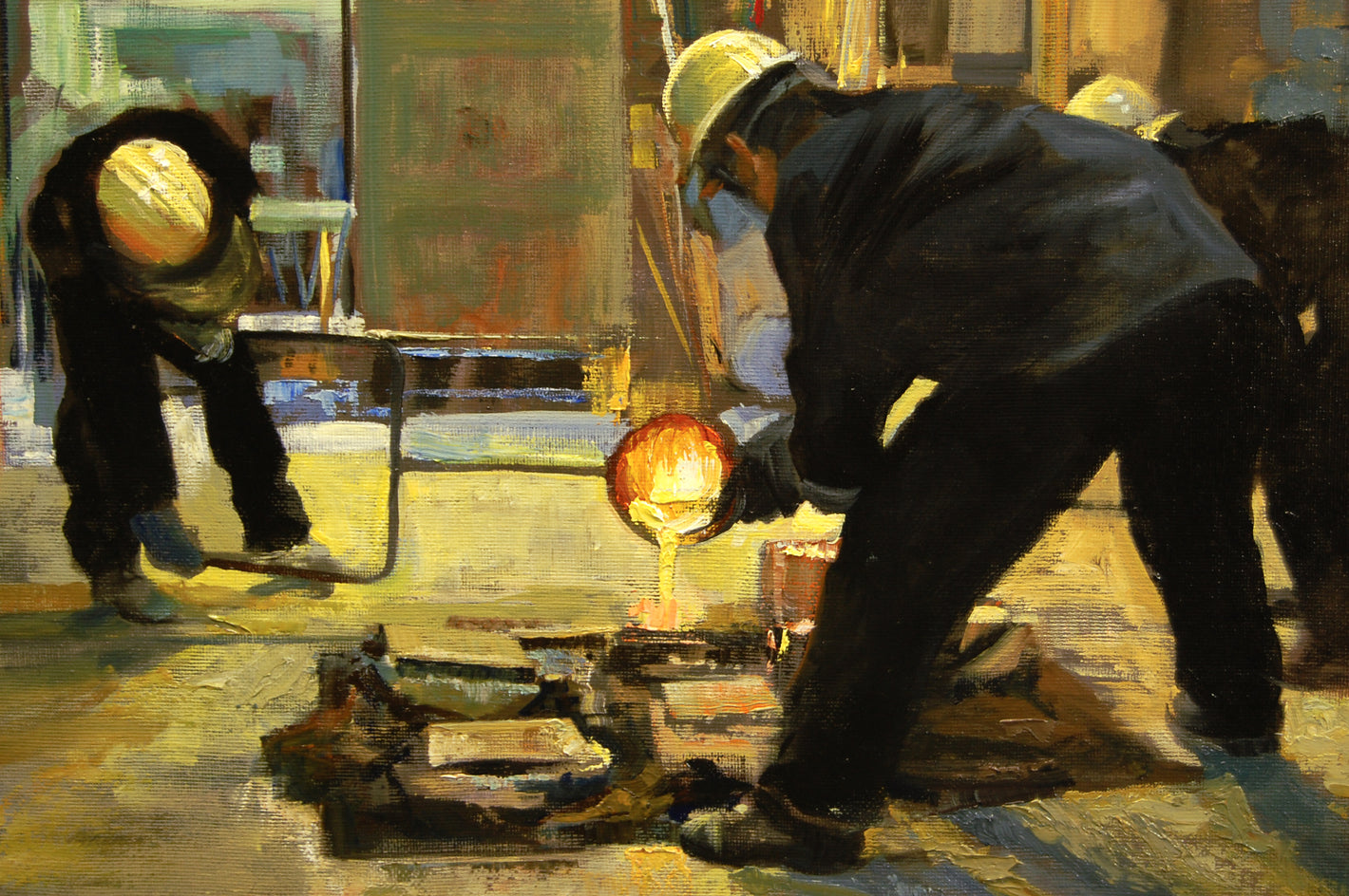 First Pour by Onelio Marrero |  Closeup View of Artwork 