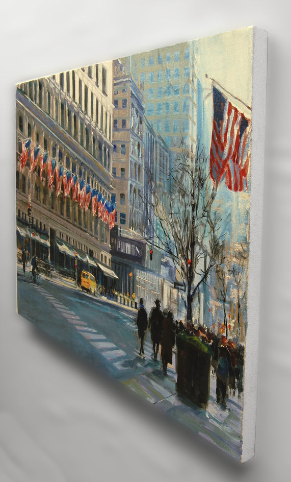Flags Along the Avenue by Onelio Marrero |  Side View of Artwork 