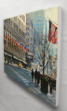 Original art for sale at UGallery.com | Flags Along the Avenue by Onelio Marrero | $1,150 | oil painting | 18' h x 24' w | thumbnail 2