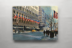 Original art for sale at UGallery.com | Flags Along the Avenue by Onelio Marrero | $1,150 | oil painting | 18' h x 24' w | thumbnail 3