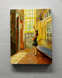 Original art for sale at UGallery.com | Fonthill Castle Docent by Onelio Marrero | $575 | oil painting | 12' h x 9' w | thumbnail 3