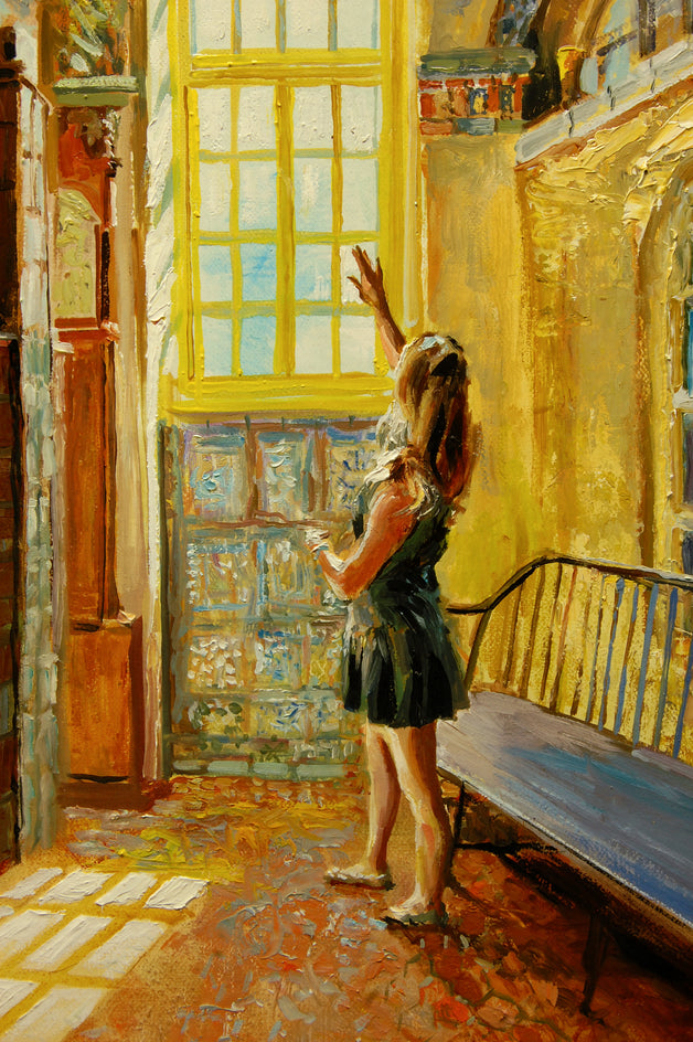 Fonthill Castle Docent by Onelio Marrero |  Closeup View of Artwork 