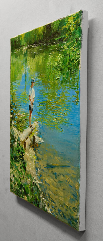 Friday, 3PM by Onelio Marrero |  Side View of Artwork 