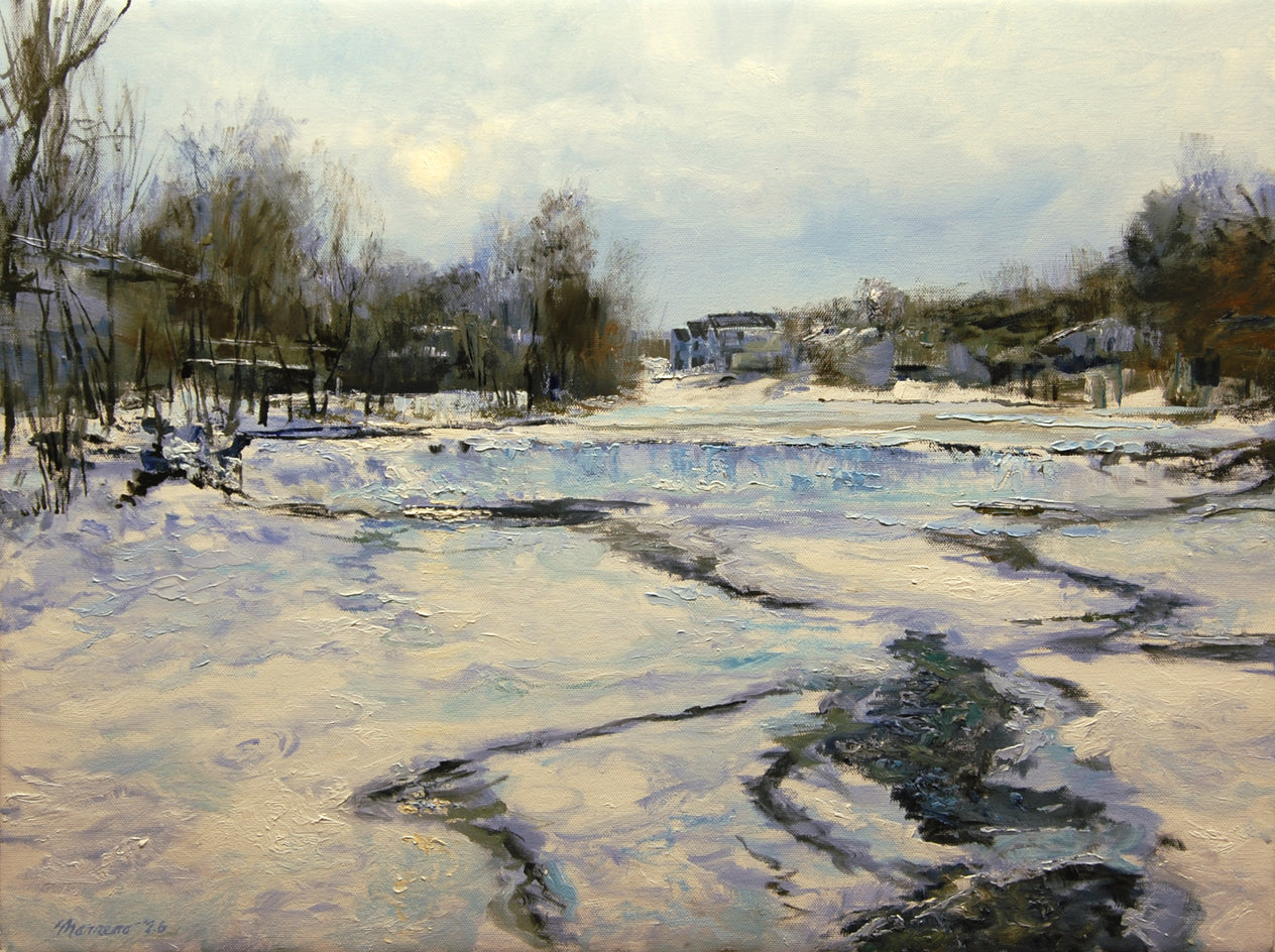 Frozen Weir on the Rockaway River by Onelio Marrero |  Artwork Main Image 