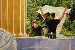 Original art for sale at UGallery.com | Gala Preparations by Onelio Marrero | $1,150 | oil painting | 18' h x 24' w | thumbnail 4