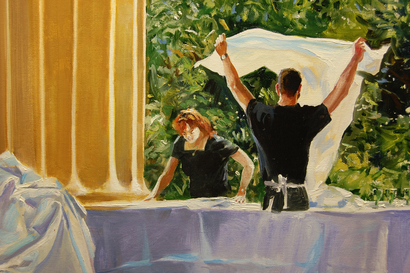 Gala Preparations by Onelio Marrero |  Closeup View of Artwork 