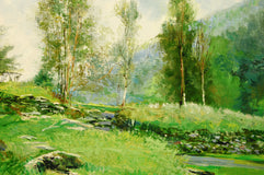 Original art for sale at UGallery.com | Glendalough Cemetery by Onelio Marrero | $1,025 | oil painting | 16' h x 20' w | thumbnail 4