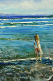 Original art for sale at UGallery.com | Goodbye Summer by Onelio Marrero | $600 | oil painting | 14' h x 11' w | thumbnail 4