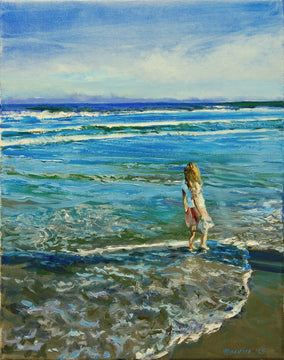 Original art for sale at UGallery.com | Goodbye Summer by Onelio Marrero | $600 | oil painting | 14' h x 11' w
