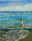 Original art for sale at UGallery.com | Goodbye Summer by Onelio Marrero | $600 | oil painting | 14' h x 11' w | thumbnail 1