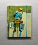 Original art for sale at UGallery.com | Grappling by Onelio Marrero | $1,025 | oil painting | 20' h x 16' w | thumbnail 3