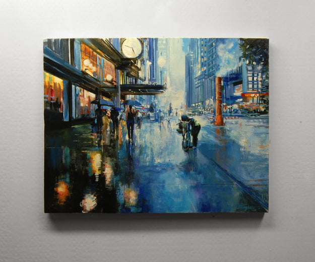 Hustle, Bustle, and Rain by Onelio Marrero |  Context View of Artwork 