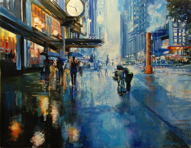 Hustle, Bustle, and Rain by Onelio Marrero |  Artwork Main Image 