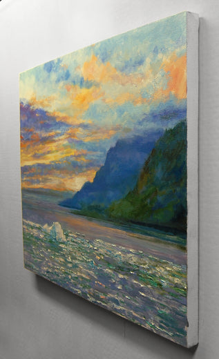 Ice Flows on Yakutat Bay by Onelio Marrero |  Side View of Artwork 