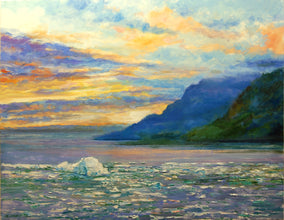 Original art for sale at UGallery.com | Ice Flows on Yakutat Bay by Onelio Marrero | $1,350 | oil painting | 22' h x 28' w