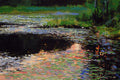 Original art for sale at UGallery.com | Just Enough to Magnetize the Leaves by Onelio Marrero | $1,025 | oil painting | 16' h x 20' w | thumbnail 4