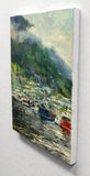 Original art for sale at UGallery.com | Ketchikan Marina by Onelio Marrero | $550 | oil painting | 10' h x 8' w | thumbnail 2