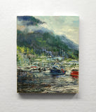 Original art for sale at UGallery.com | Ketchikan Marina by Onelio Marrero | $550 | oil painting | 10' h x 8' w | thumbnail 3