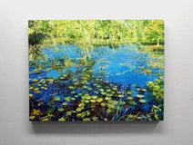 Original art for sale at UGallery.com | Lake Waddill by Onelio Marrero | $1,150 | oil painting | 18' h x 24' w | thumbnail 3