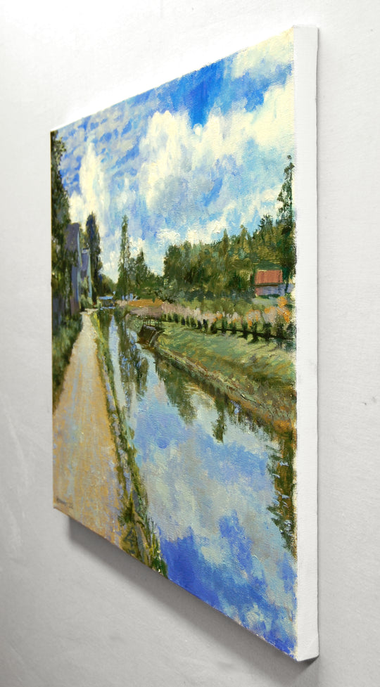 Lambertville Canal by Onelio Marrero |  Side View of Artwork 