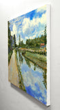 Original art for sale at UGallery.com | Lambertville Canal by Onelio Marrero | $1,025 | oil painting | 16' h x 20' w | thumbnail 2