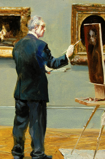 Learning from Rembrandt by Onelio Marrero |   Closeup View of Artwork 