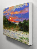 Original art for sale at UGallery.com | Long Island Sunrise by Onelio Marrero | $850 | oil painting | 12' h x 20' w | thumbnail 2