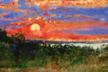 Original art for sale at UGallery.com | Long Island Sunrise by Onelio Marrero | $850 | oil painting | 12' h x 20' w | thumbnail 4