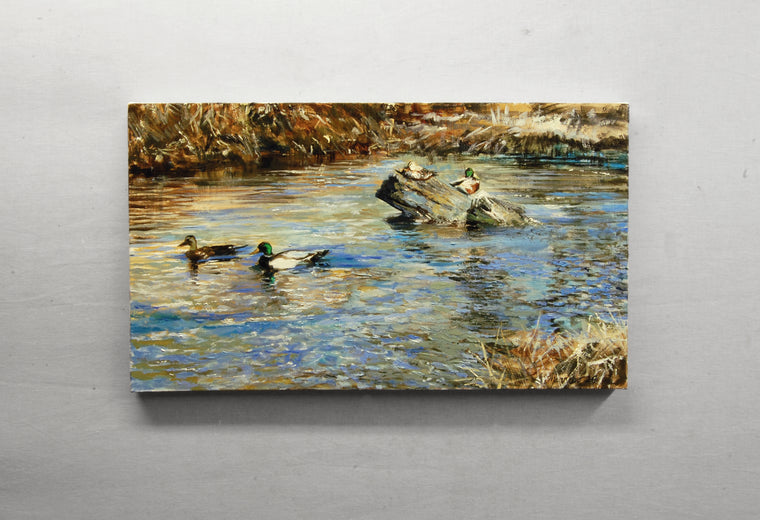 Mallard Pairs in Winter by Onelio Marrero |  Context View of Artwork 