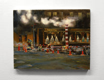 Original art for sale at UGallery.com | Manhattan Road Crew by Onelio Marrero | $925 | oil painting | 14' h x 18' w | thumbnail 3