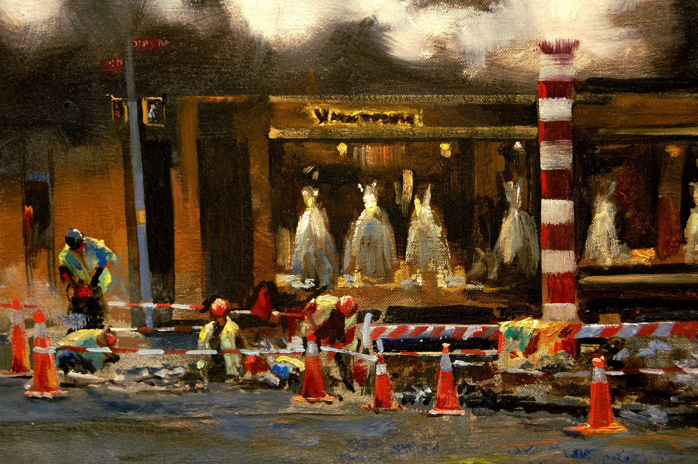 Manhattan Road Crew by Onelio Marrero |  Closeup View of Artwork 