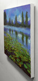 Original art for sale at UGallery.com | Morning Mist and Lilies by Onelio Marrero | $1,150 | oil painting | 18' h x 24' w | thumbnail 2
