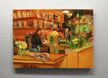 Original art for sale at UGallery.com | Mother's Day Rush by Onelio Marrero | $1,150 | oil painting | 18' h x 24' w | thumbnail 3