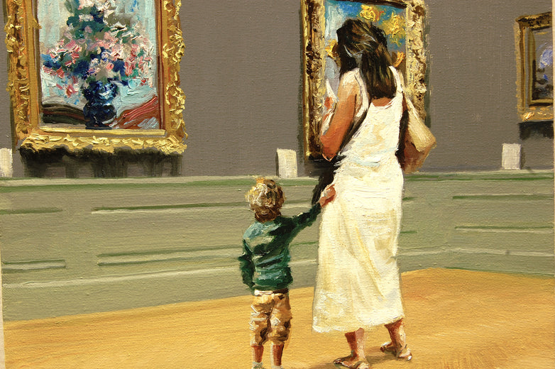 Museum Explorers by Onelio Marrero |   Closeup View of Artwork 