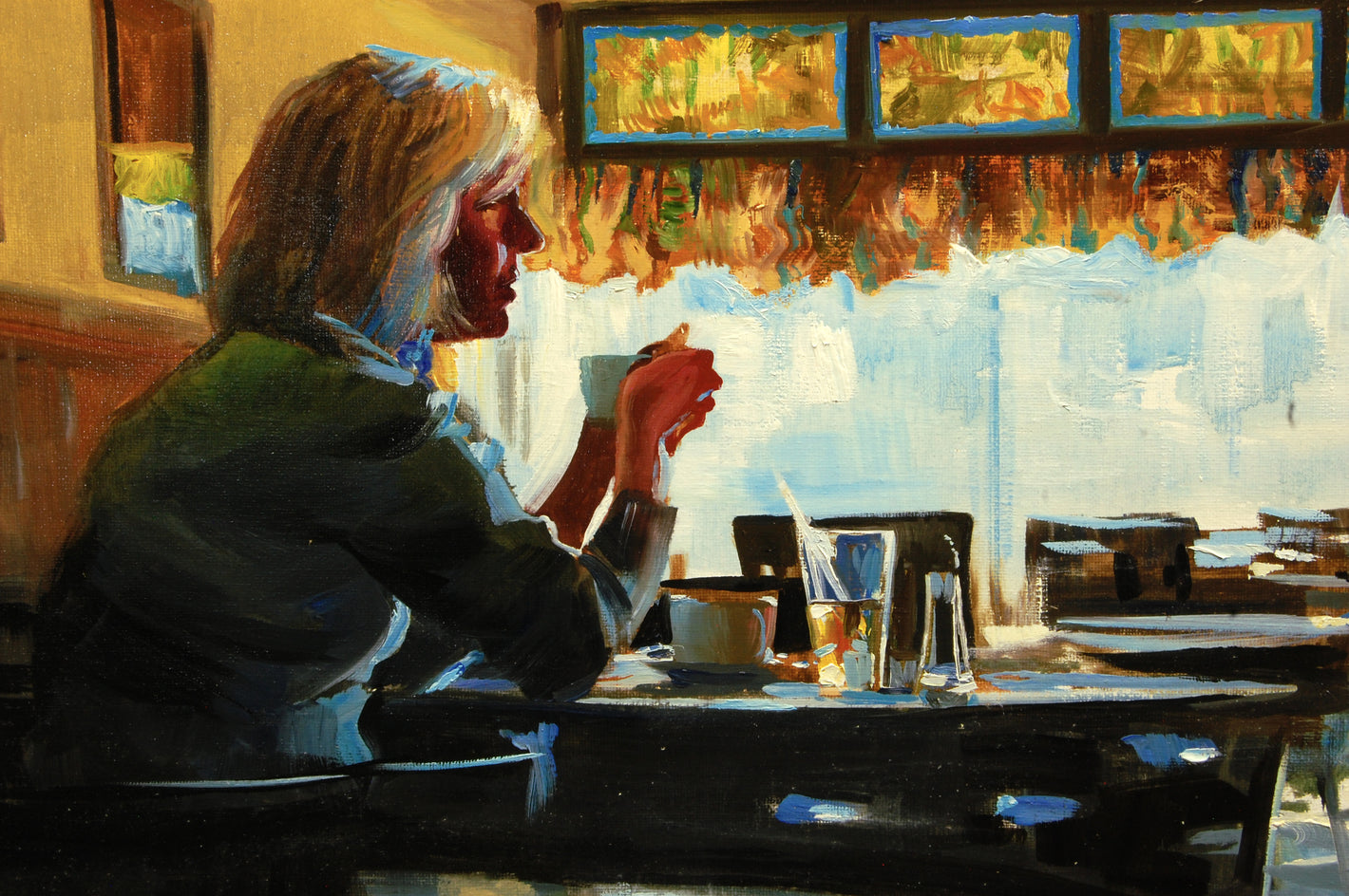 Stalling and Waiting by Onelio Marrero |  Closeup View of Artwork 