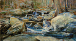 Original art for sale at UGallery.com | Off The Path by Onelio Marrero | $1,050 | oil painting | 15' h x 28' w | thumbnail 1