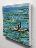 Original art for sale at UGallery.com | On the Lookout by Onelio Marrero | $550 | oil painting | 8' h x 10' w | thumbnail 2