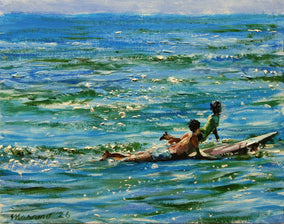 Original art for sale at UGallery.com | On the Lookout by Onelio Marrero | $550 | oil painting | 8' h x 10' w