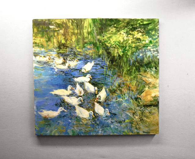 Pekin Ducks by Onelio Marrero |  Context View of Artwork 