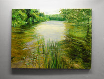 Original art for sale at UGallery.com | Pickerel Point by Onelio Marrero | $2,300 | oil painting | 30' h x 40' w | thumbnail 3
