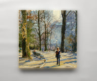 Original art for sale at UGallery.com | Piggy Back by Onelio Marrero | $625 | oil painting | 12' h x 12' w | thumbnail 3