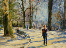 Original art for sale at UGallery.com | Piggy Back by Onelio Marrero | $625 | oil painting | 12' h x 12' w | thumbnail 4