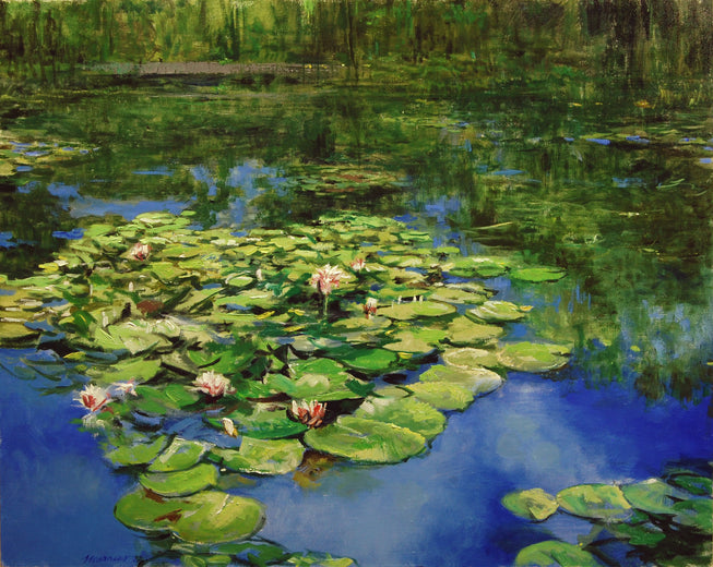 Pink Water Lilies: August by Onelio Marrero |  Artwork Main Image 