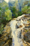 Original art for sale at UGallery.com | Pitch Fork Falls Skagway, Alaska by Onelio Marrero | $600 | oil painting | 14' h x 11' w | thumbnail 4