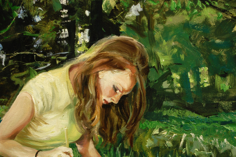 Plein Air in the Spring by Onelio Marrero |   Closeup View of Artwork 