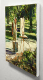 Original art for sale at UGallery.com | Plein Air Painter on the Common by Onelio Marrero | $550 | oil painting | 10' h x 8' w | thumbnail 2